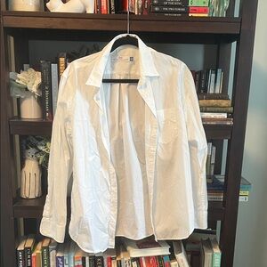 White Casual Button Down Shirt